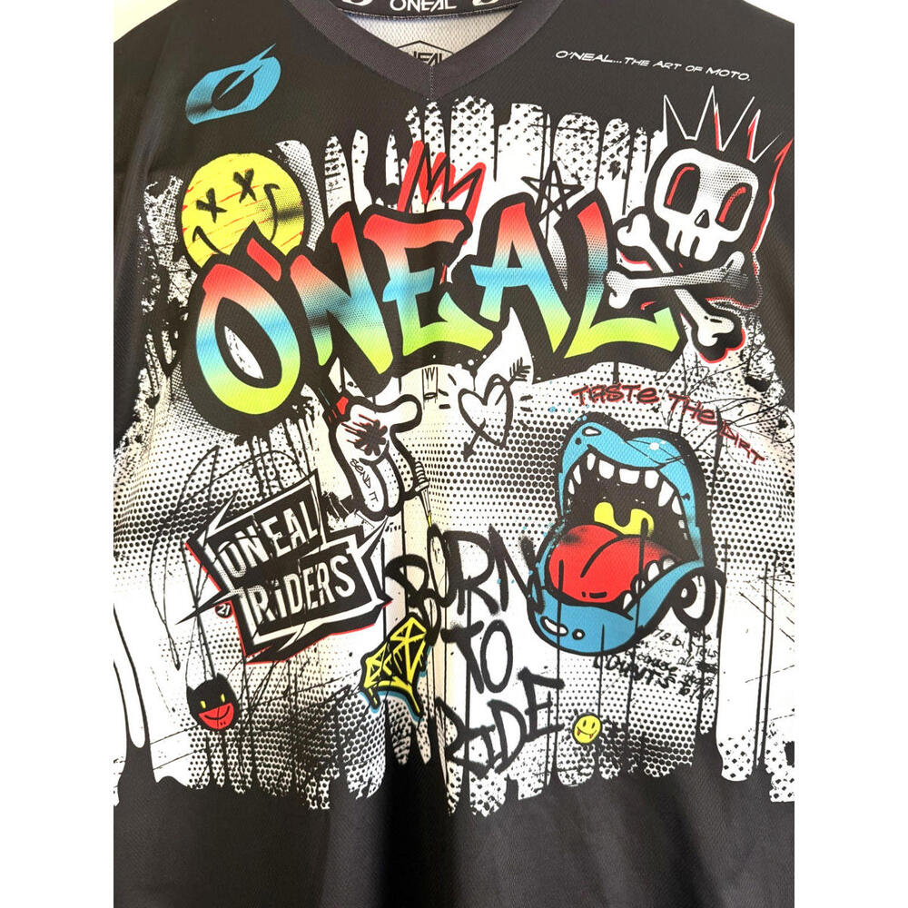 O’Neal Enjoy The Ride Jersey Size Mens XL - Padded Forearms - Graffiti Art - Picture 3 of 13